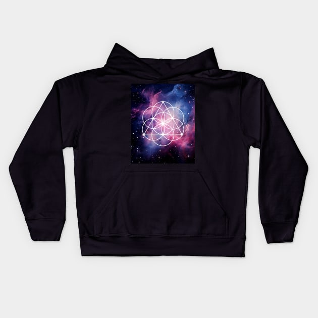 Sacred Geometry: Seed of Life Kids Hoodie by AddisonK